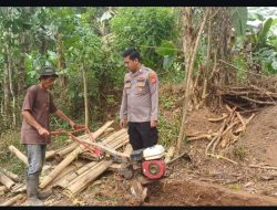 Personil Polsek Serang Polresta Serkot Bersama Kelompok Tani Buka Lahan Perkuat Ketahanan Pangan