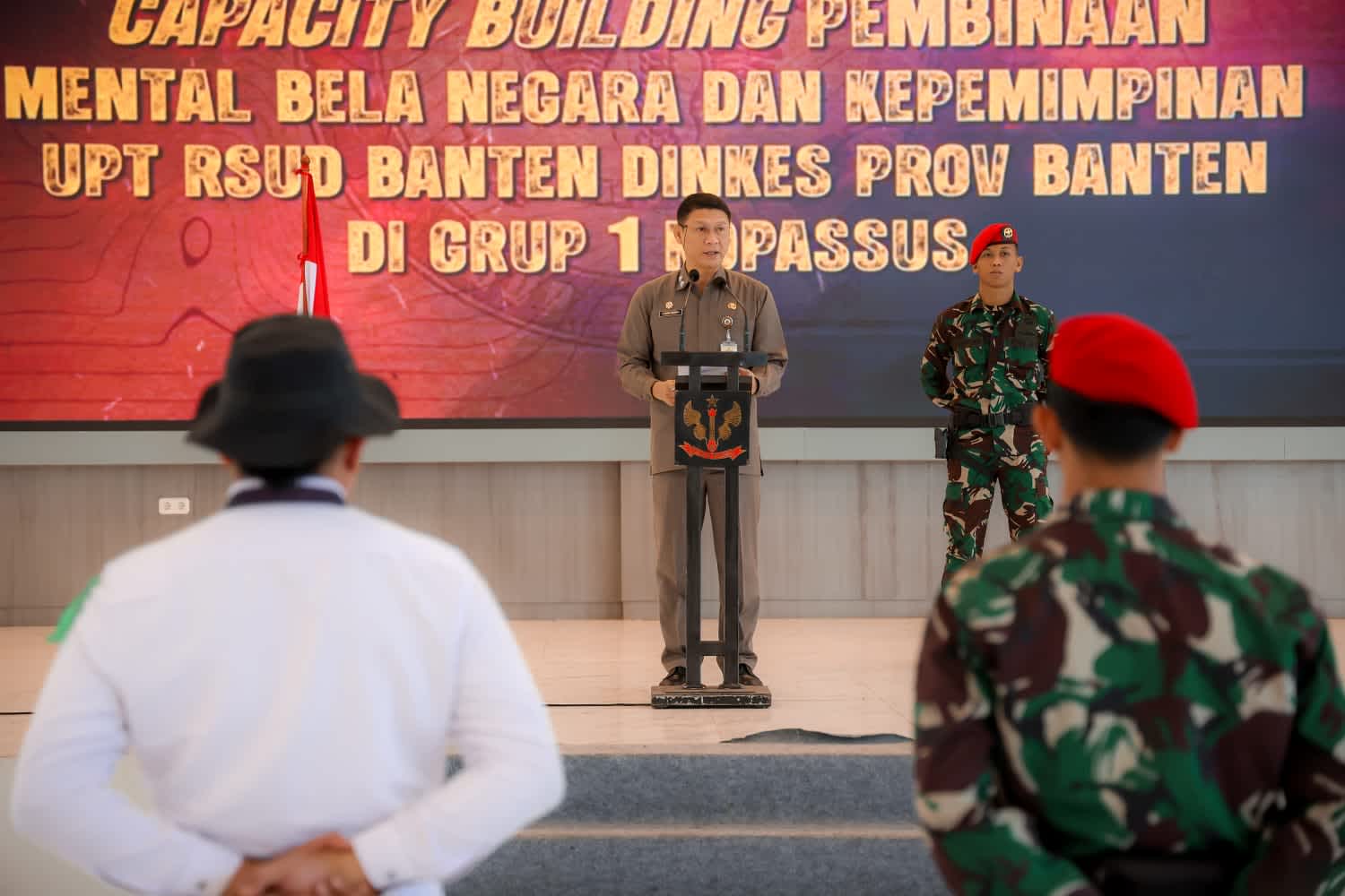 Sekda Provinsi Banten Deden Apriandhi H Buka Pembinaan Mental, Bela Negara dan Kepemimpinan Pegawai RSUD Banten