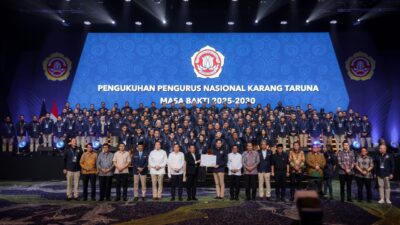 Gubernur Andra Soni Hadiri Pengukuhan Pengurus Nasional Karang Taruna